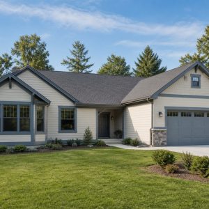 $337,800 Narrow-Lot sunroom family ranch: 2,205-Sq.-Ft. Four-Bedroom Concept