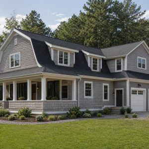 $350,300 Multigenerational Suite restrained Shingle-style family home: 2,265-Sq.-Ft. Four-Bedroom Concept