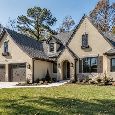 $355,300 Aging-in-Place restrained Cotswold-inspired family home: 2,282-Sq.-Ft. Four-Bedroom Concept