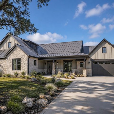 $402,800 Indoor-Outdoor Living Texas Hill Country family home: 2,496-Sq.-Ft. Four-Bedroom Concept