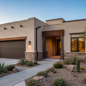 $405,300 Narrow-Lot desert courtyard family home: 2,508-Sq.-Ft. Four-Bedroom Concept