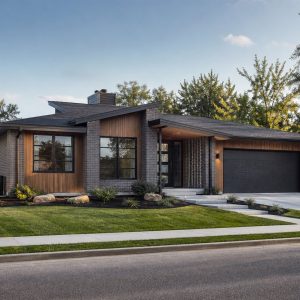 $410,300 Corner-Lot mid-century-inspired family ranch: 2,525-Sq.-Ft. Four-Bedroom Concept