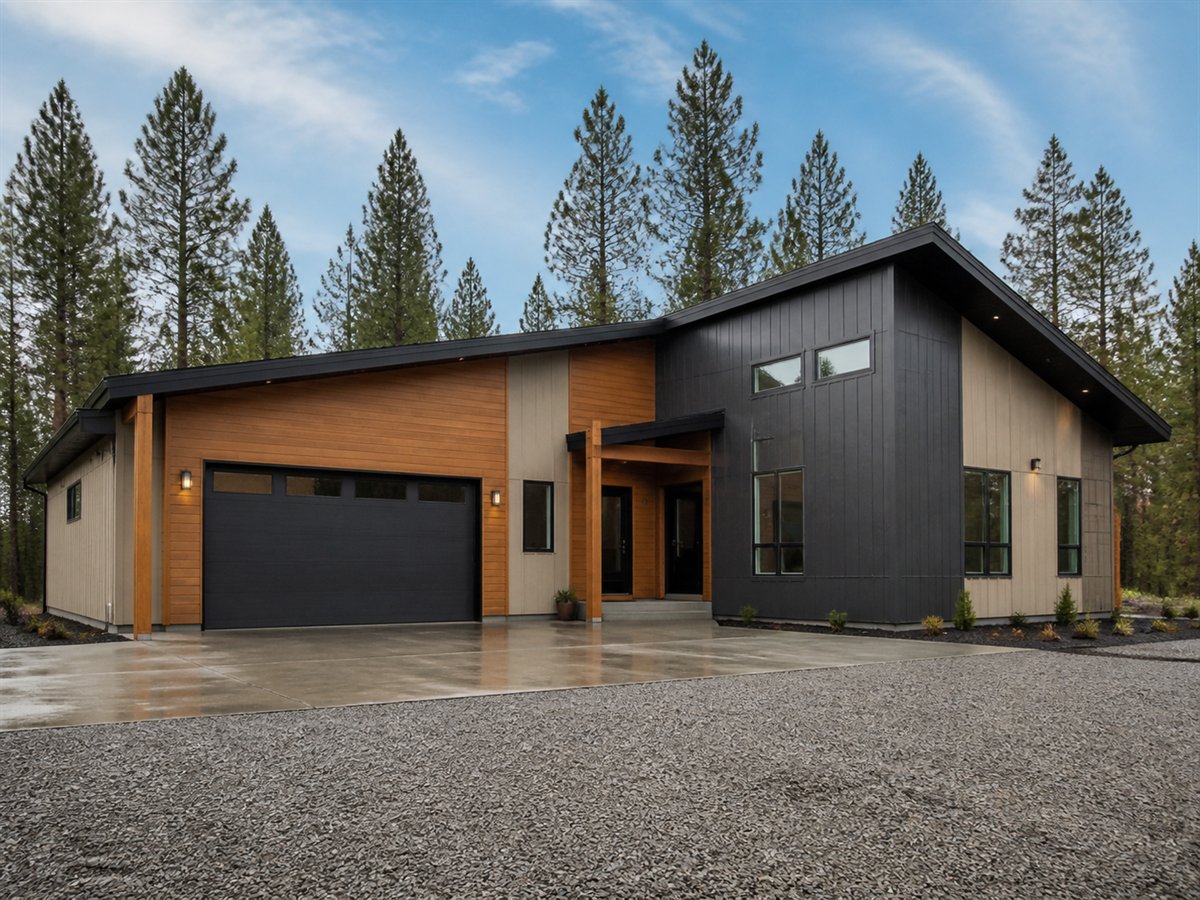 Slope Light House Hobby-and-Workshop 2537, a conceptual 2537-square-foot shed-roof contemporary family home with a $412,800 construction target