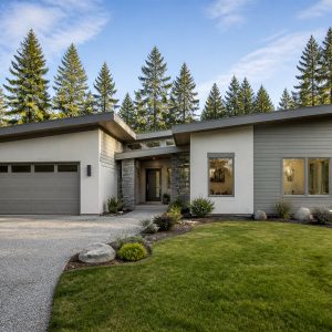 $415,300 Energy-Conscious restrained butterfly-roof family home: 2,549-Sq.-Ft. Four-Bedroom Concept