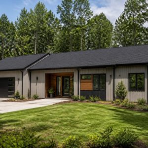 $420,300 Work-From-Home linear pavilion family home: 2,573-Sq.-Ft. Four-Bedroom Concept