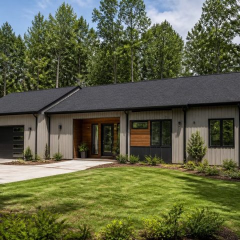 $420,300 Work-From-Home linear pavilion family home: 2,573-Sq.-Ft. Four-Bedroom Concept