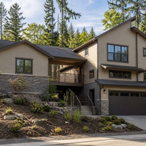 $425,300 Growing-Family stepped hillside family home: 2,590-Sq.-Ft. Four-Bedroom Concept