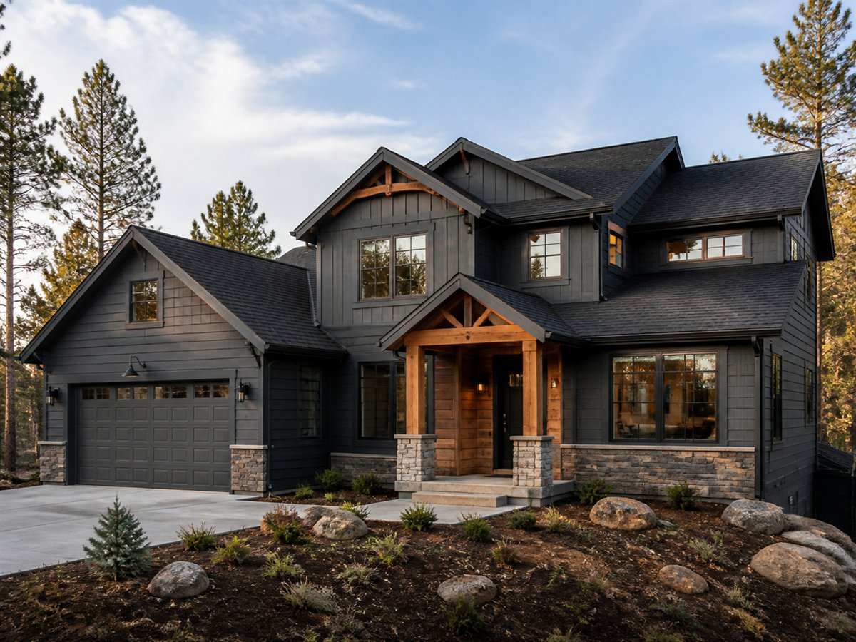 Granite Peak House Narrow-Lot 2614, a conceptual 2614-square-foot mountain contemporary family home with a $430,300 construction target