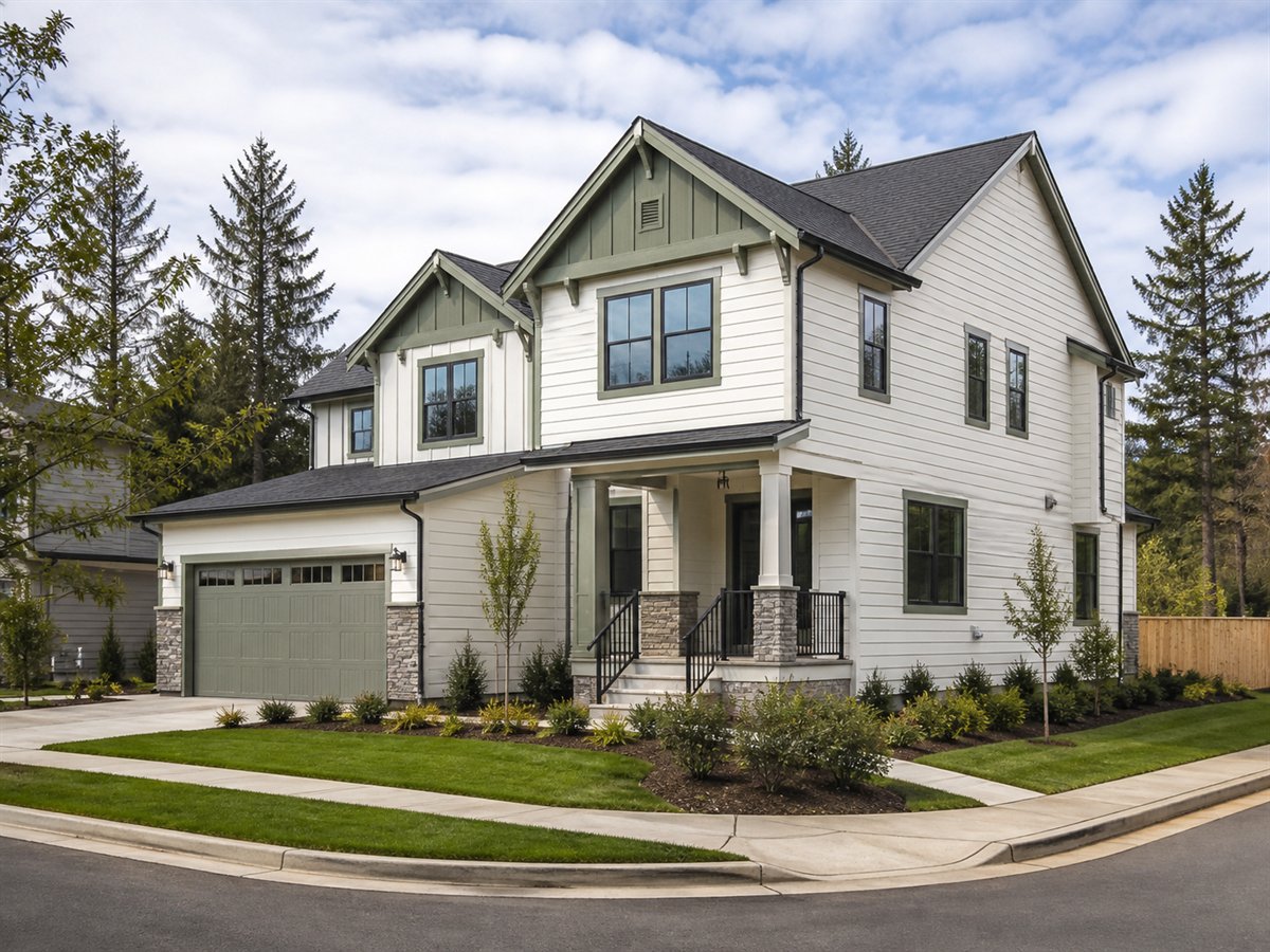 Laneway Family House Corner-Lot 2638, a conceptual 2638-square-foot narrow-lot two-story family home with a $435,300 construction target