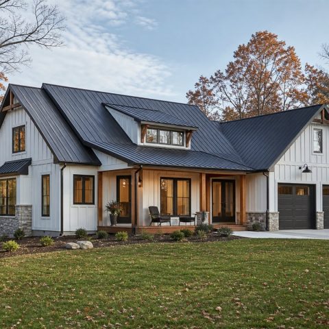 $442,800 Multigenerational Suite rear-garage modern farmhouse: 2,667-Sq.-Ft. Four-Bedroom Concept
