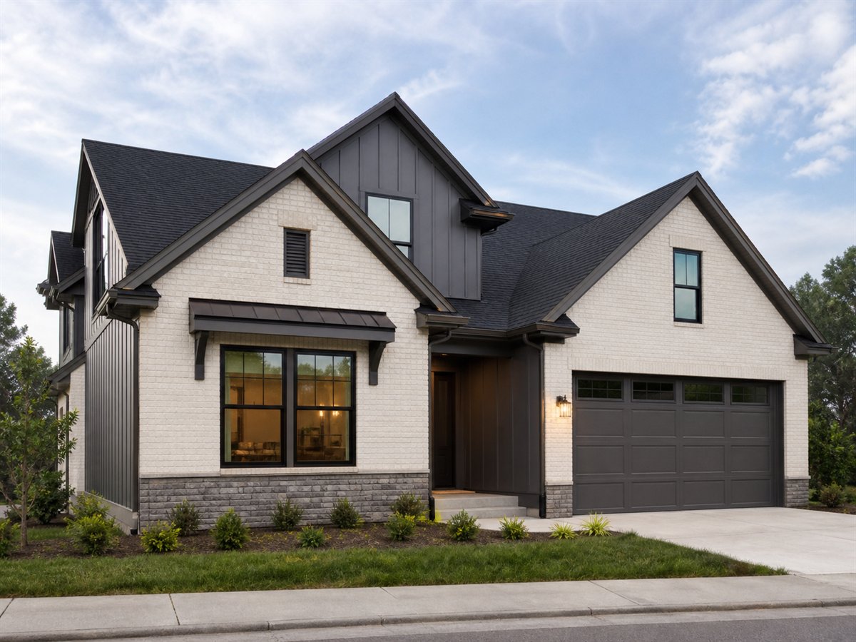Studio Front House Narrow-Lot 2727, a conceptual 2727-square-foot front-office family home with a $455,300 construction target