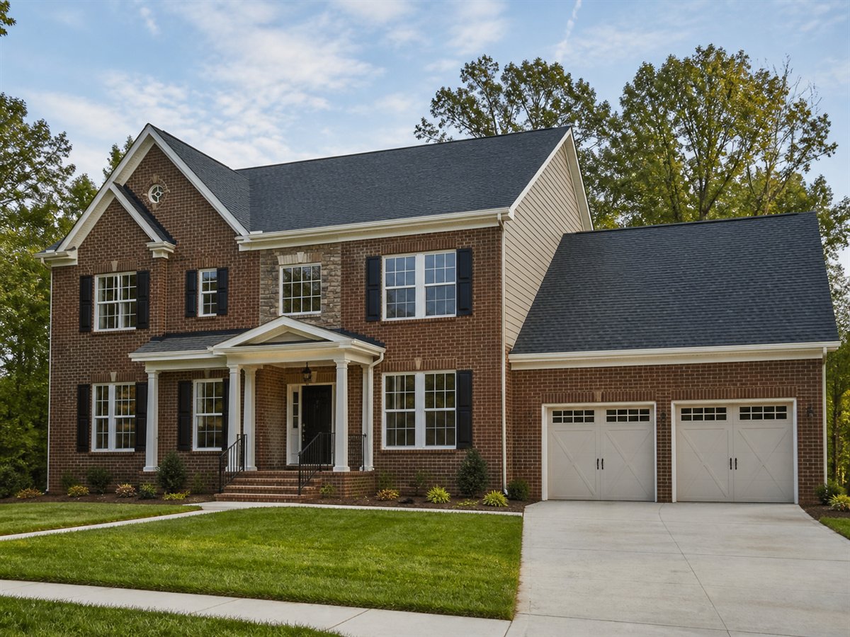 Red Oak Colonial Work-From-Home 2792, a conceptual 2792-square-foot brick Colonial family home with a $470,300 construction target