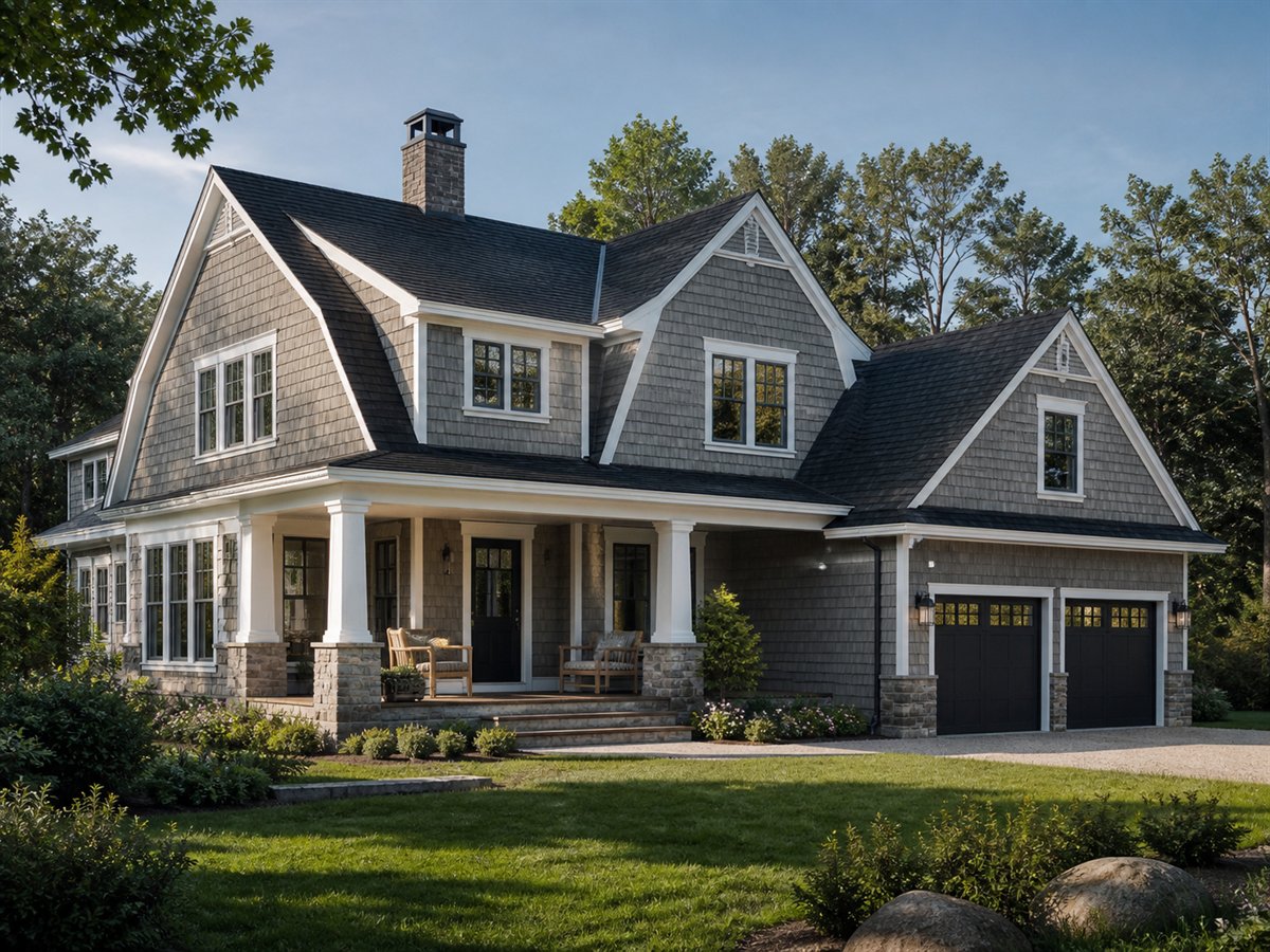 Seabrook Shingle House Growing-Family 2816, a conceptual 2816-square-foot restrained Shingle-style family home with a $475,300 construction target