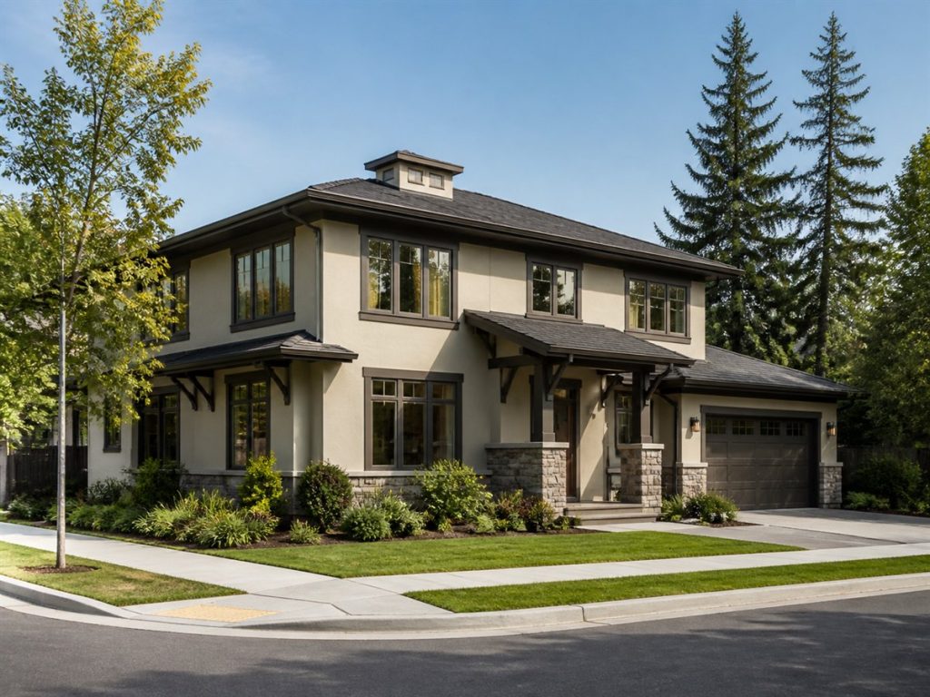 $485,300 Corner-Lot simplified Italianate family home: 2,857-Sq.-Ft. Four-Bedroom Concept