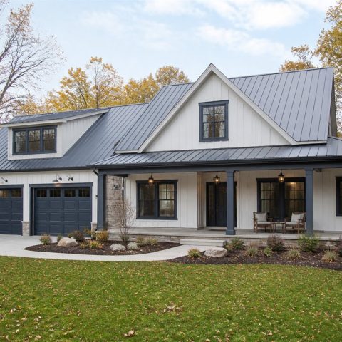 $495,300 Work-From-Home Great Lakes modern farmhouse: 2,898-Sq.-Ft. Four-Bedroom Concept