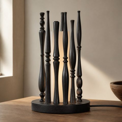 10 African Blackwood Lamp Ideas with Dense Dark Grain