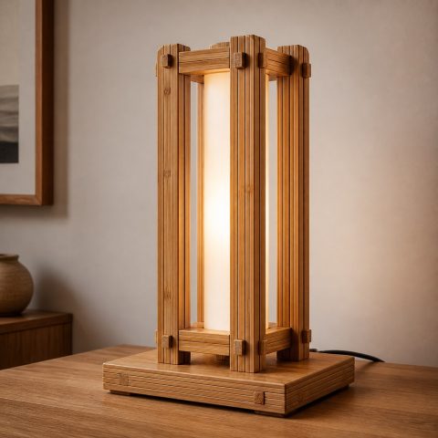 10 Bamboo Lamp Ideas with Clean Laminated Layers