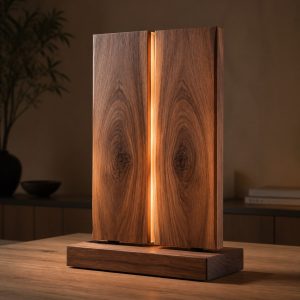 10 Bookmatched Wood Lamp Ideas with Mirrored Grain