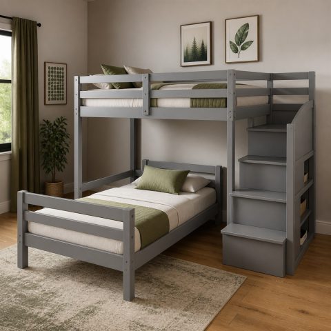10 Bunk Bed Styles with House Frames and Workspaces