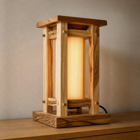 10 Hickory Wood Lamp Ideas with Bold Contrasting Grain