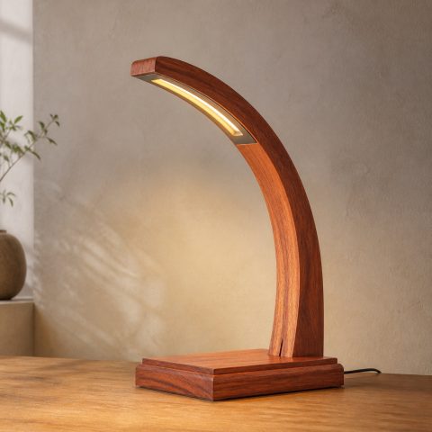 10 Jatoba Wood Lamp Ideas with Warm Reddish Grain