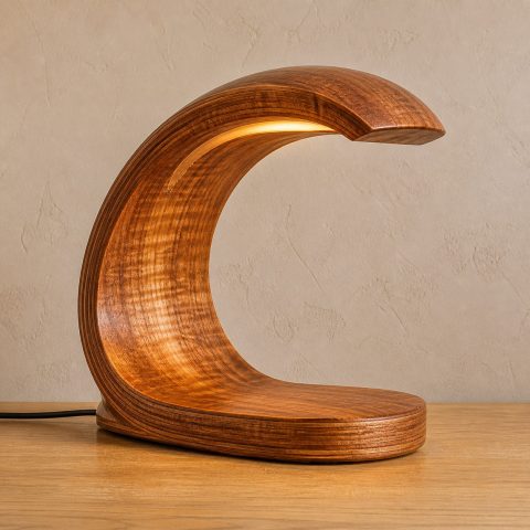 10 Koa Lamp Ideas with Golden Curly Figure