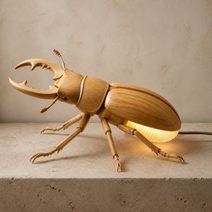 10 Light Yellow Wood Beetle Lamp Ideas with Reinforced Horns