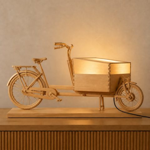 10 Light Yellow Wood Cargo Bicycle Lamp Ideas with Box Frames