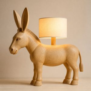 10 Light Yellow Wood Donkey Lamp Ideas with Long Ears