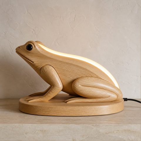 10 Light Yellow Wood Frog Lamp Ideas with Leaping Curves