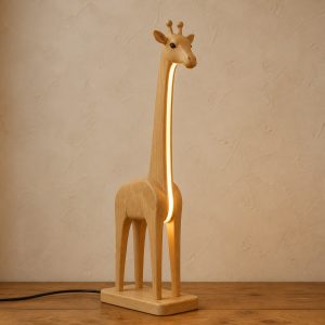 10 Light Yellow Wood Giraffe Lamp Ideas with Tall Necks