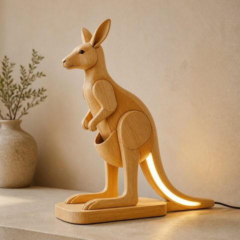 10 Light Yellow Wood Kangaroo Lamp Ideas with Powerful Tails