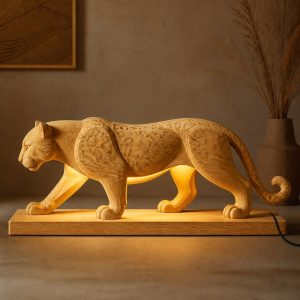 10 Light Yellow Wood Leopard Lamp Ideas with Rosette Grain