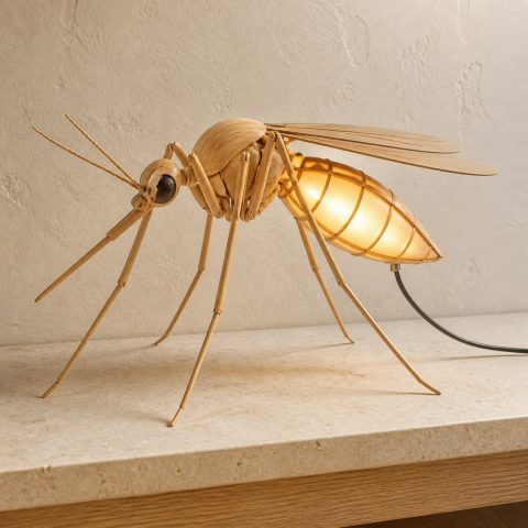 10 Light Yellow Wood Mosquito Lamp Ideas with Slender Frames