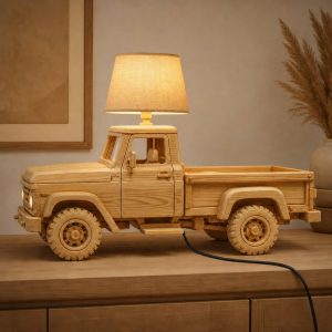 10 Light Yellow Wood Pickup Truck Lamp Ideas with Wooden Beds