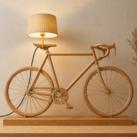 10 Light Yellow Wood Road Bicycle Lamp Ideas with Slender Frames
