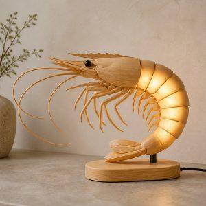10 Light Yellow Wood Shrimp Lamp Ideas with Curled Segments