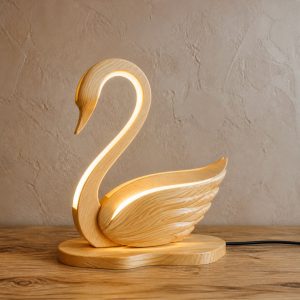 10 Light Yellow Wood Swan Lamp Ideas with Graceful Necks