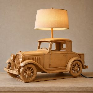 10 Light Yellow Wood Vintage Car Lamp Ideas with Classic Curves