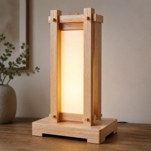 10 Rubberwood Lamp Ideas with Light Natural Grain