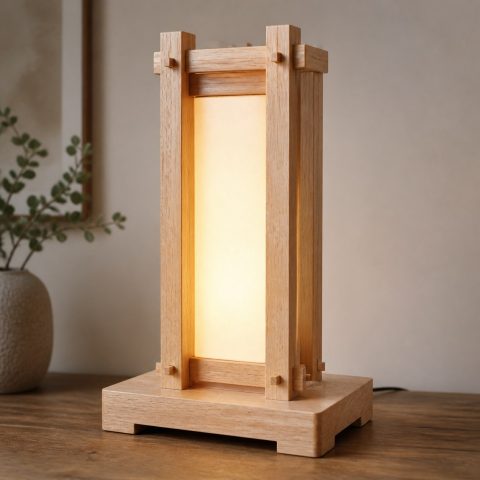 10 Rubberwood Lamp Ideas with Light Natural Grain