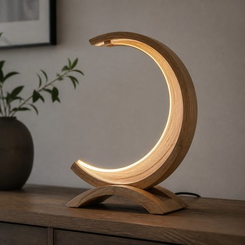 10 Steam-Bent Wood Lamp Ideas with Solid-Wood Curves