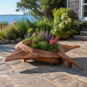 10 Stingray-Shaped Wooden Planter Ideas for Coastal Gardens