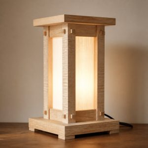 10 Sycamore Wood Lamp Ideas with Pale Flecked Grain