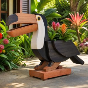 10 Toucan-Shaped Wooden Planter Ideas for Tropical Gardens