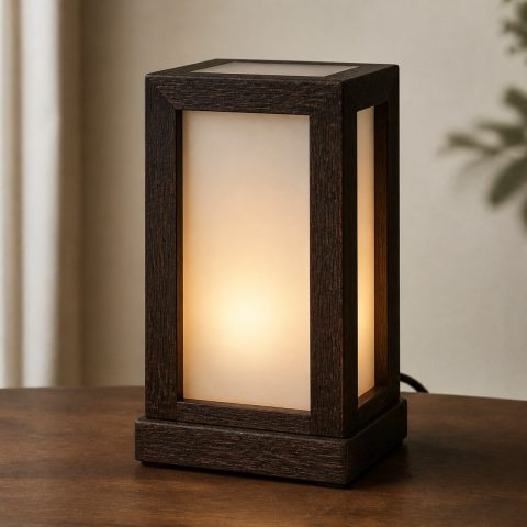 10 Wenge Wood Lamp Ideas with Dark Linear Grain