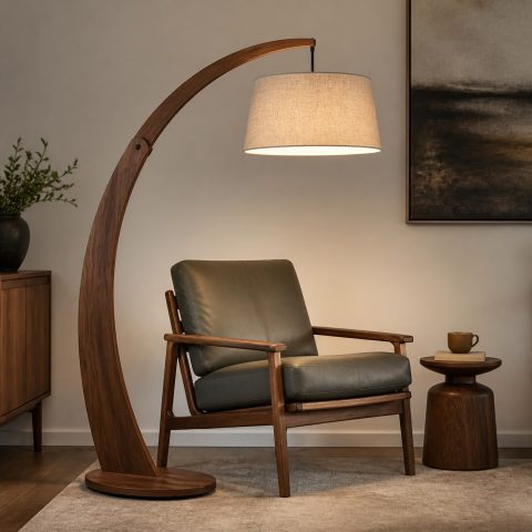 10 Wooden Arch Lamp Ideas with Balanced Reach