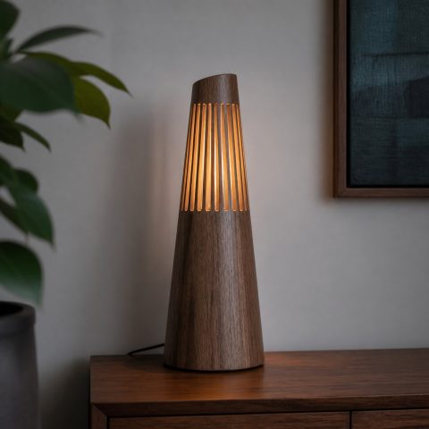 10 Wooden Cone Lamp Ideas with Tapered Form
