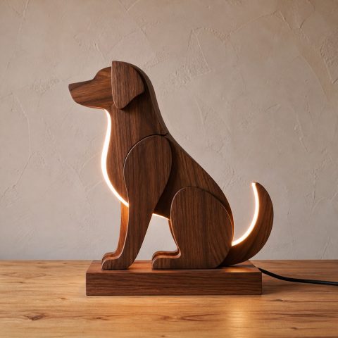 10 Wooden Dog Lamp Ideas with Playful Silhouettes