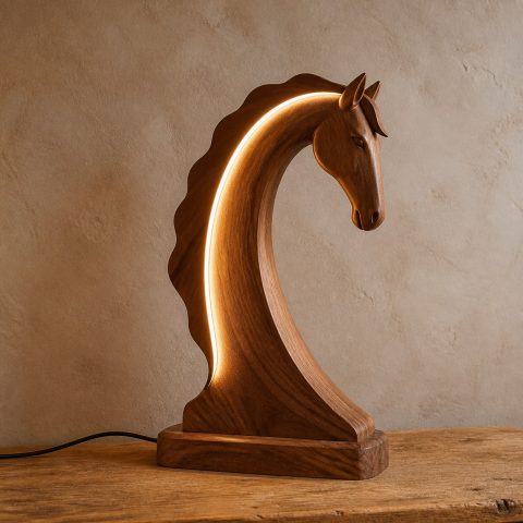 10 Wooden Horse Lamp Ideas with Flowing Manes